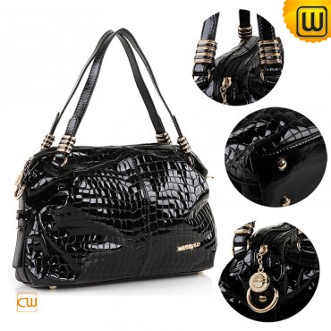 Women Black Leather Handbags CW300205 BAGS.CWMALLS.COM
