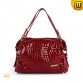 Women Red/Black Leather Handbags CW300205
